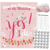 Bridal Shower Games, Pin The Diamond On The Wedding, Bridal Shower Wedding Bachelorette Party Engagement Shower Games Girls Night Party 30 Guests