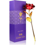 Golden Rose, Artificial Rose Flower Gifts For Her With Luxury Gift Box Great Gift Idea For Valentine'S Day, Mother'S Day, Birthday, Anniversary, (Red)(One Quantity, 11Inch Height)