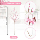 Artificial Jasmine Flowers With Long Stem 6Pcs 29.5" Fake Flower Bouquet Faux Jasmine Plants For Wedding Bridal Bouquet Wreath Table Centerpiece Outdoor Décor (Pink)