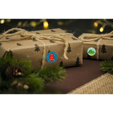 1000Pcs Christmas Stickers Roll - 8 Designs 1 Inch Assorted Xmas Stickers, Festive Self-Adhesive Round Labels For Envelopes, Cards, Gift Wrapping, Sealing, Holiday, New Year Party Decorations