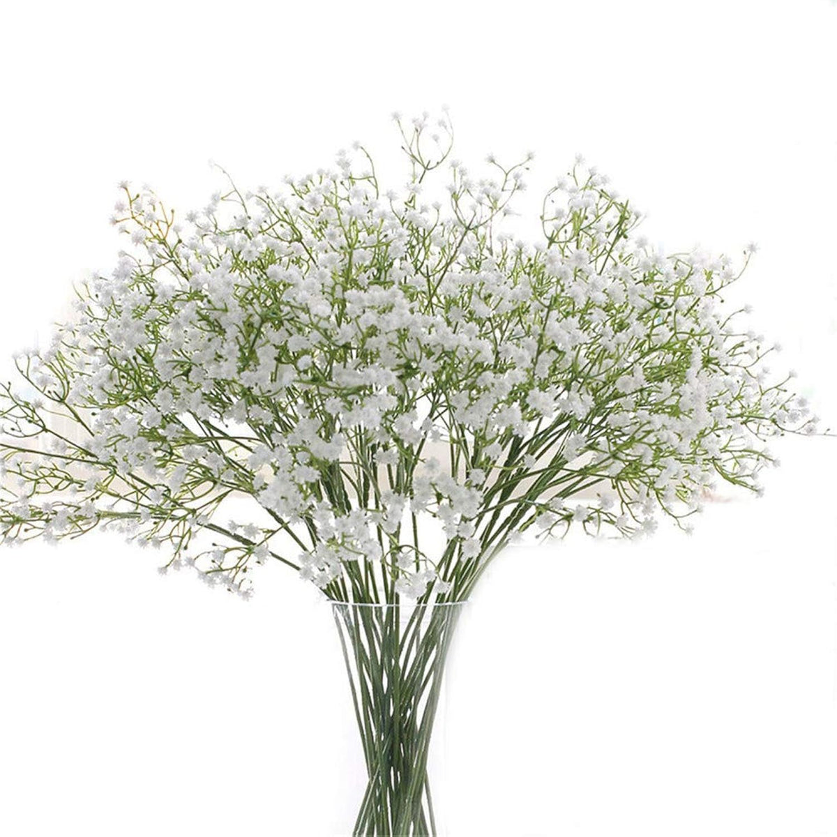 9 Pack Real Touch Artificial Baby'S Breath Flowers - 21" Bendable Stems For Wedding Bouquets, Home Centerpieces & Outdoor Decor (Waterproof, Dustproof, White)