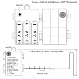 Led Fairy String Lights, Battery Operated, Dimmable, Remote Control, Color Changing (Warm/Multicolor) - Dark Green Wire