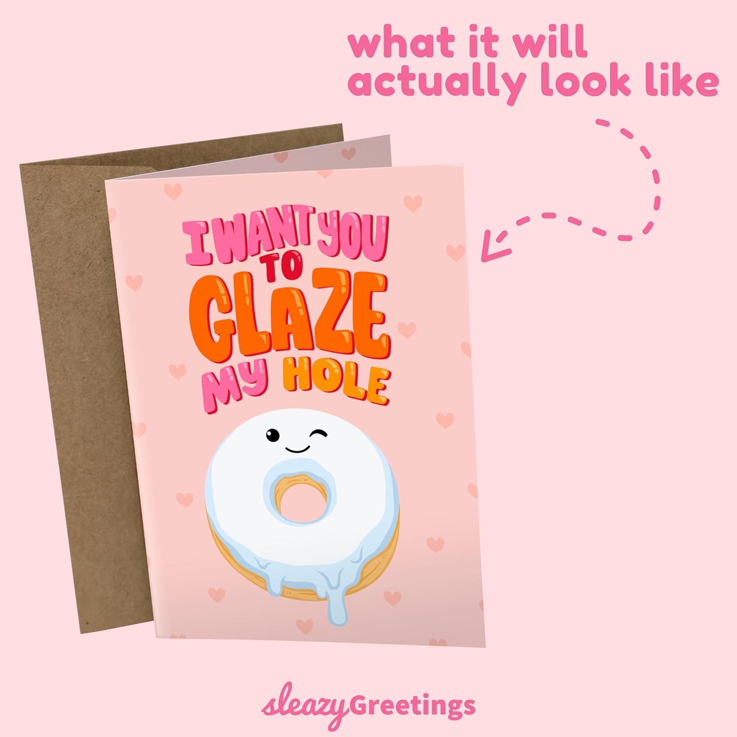 Funny Anniversary Cards For Husband Or Boyfriend - 'Glaze My Hole Donut' Naughty Birthday Card For Men - Dirty Valentine'S Day Card For Him - Inappropriate Birthday Card