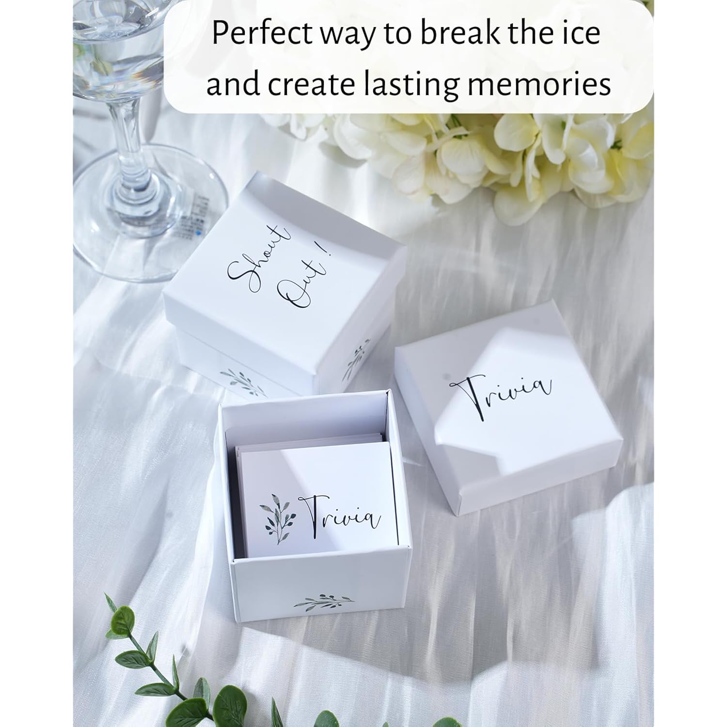 2 Boxes Wedding Games, Party Ice Breaker Games, Reception, Wedding Table Decor, Wedding Favours