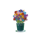3D Pop Up Flower Bouquet Greeting Card – Handmade Wildflowers In Green Vase, Unique Floral Gift For Birthday, Mother’S Day, Anniversary & Special Occasions