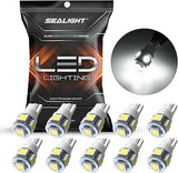 194 LED Bulbs Pack of 10 6000K White Super Bright Replacement Lights for License Plate Dome Map and Courtesy Lighting