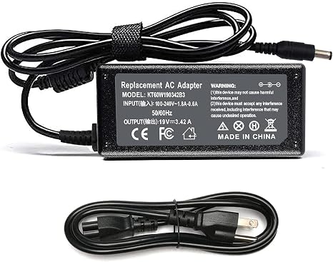 65W 19V 3.42A Laptop Charger Power Adapter Cord Compatible with Toshiba Satellite C55 C55T C655 Notebook