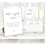 Date Night Ideas, Bridal Shower Games, Bridal Shower Decorations, Bridal Party Decorations, Bachelorette Party Games, Couples Games,1 Wooden Play Sign With Stand And 50 Cards Set