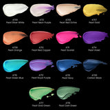 Pearlescent Acrylic Paint Set Of 14, 2 Fl Oz Bottles, Quick-Drying Pearl Craft Paint, Art Supplies For Paper, Canvas, Wood, Glass Paper