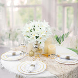 Artificial Lily Real Touch Flowers Fake Latex Lily Flowers White Mini Lily For Wedding Home Decoration Small Easter Lily (White, 20)