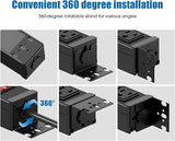 12 Outlet Metal Surge Protector Power Strip 1200J 6FT Heavy Duty Wall Mount Extension Cord Black