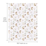 Baby Shower Wrapping Paper Sheet - 6 Sheets Hello Baby Design Folded Flat For Birthday, Party - 19.7 Inch X 27.5 Inch Per Sheet