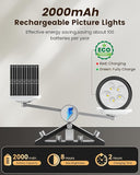 3 Pack Rechargeable Picture Lights for Wall Magnetic LED Art Lights with Remote RGB