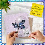 Nan Birthday Card - Jar Of Butterflies - Happy Birthday Card For Nan From Grandson Granddaughter, 5.7 Inch Beautiful Natural Bday Greeting Cards