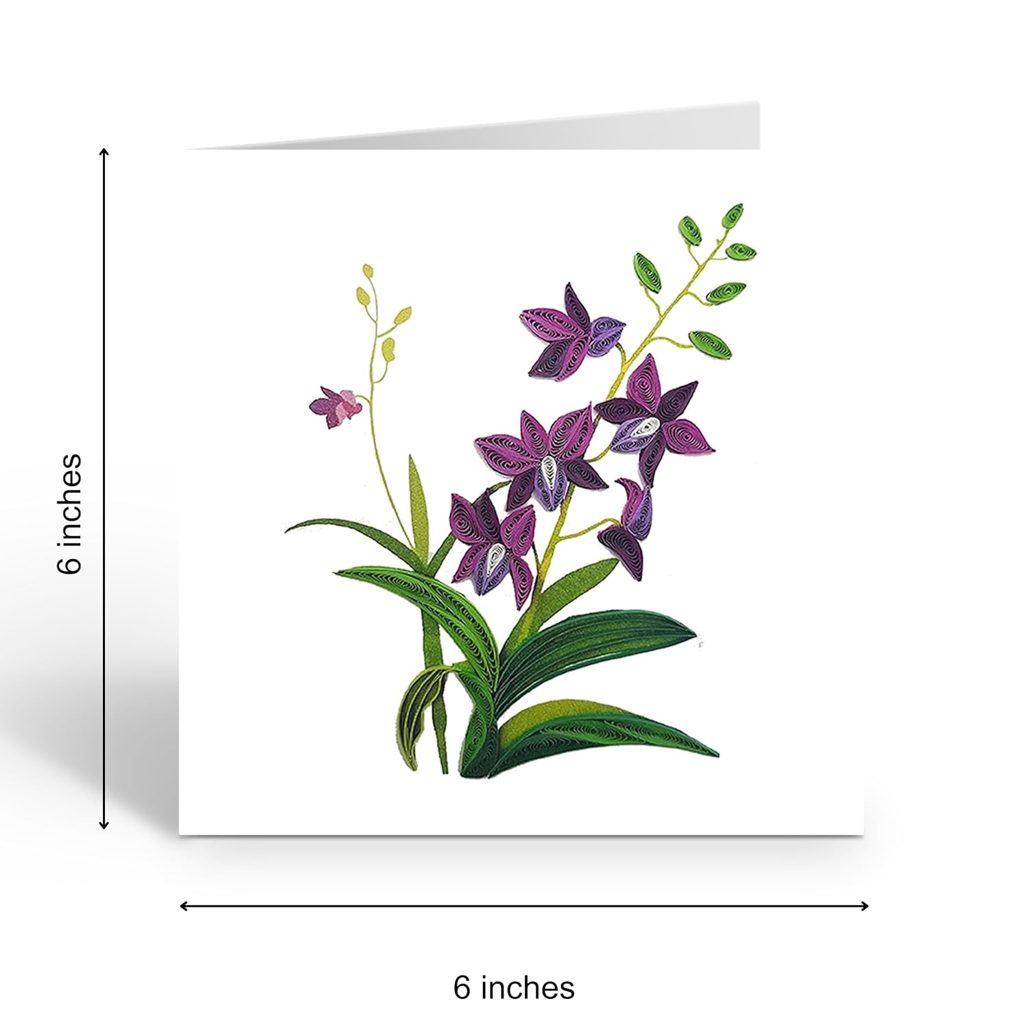 Purple Orchid With Deepest Sympathy Card, Condolences Greeting Card For Loss Of Mother, Father, Pet, Quilling Quilled Card With Envelop For Grief And Loss, Thinking Of You (Purple Orchid)