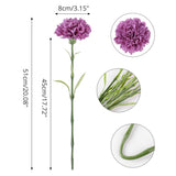 6Pcs Artificial Flowers Carnations Latex Carnation Flowers,Fake Carnations With Stems For Wedding Party Office Home Decor(Purple)