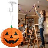 Adhesive Ceiling Hooks For Hanging Plants, Heavy Duty No-Drill Removable Sticky Wall Hooks Hanging Christmas Lights Garland Coat For Door Kitchen, Renter Friendly - 6 Pack White