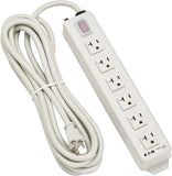 Heavy Duty 20 Amp Power Strip 6 Outlet Metal Under Desk Wall Mount 6Ft Cord TLM615NC20