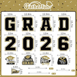 Black Themed 2026 Graduation Decorations Class Of 2026 Set - Congrats Grad Yard Signs, Class Of 2026 Yard Signs, Complete Party Supplies For High School & College Celebrations