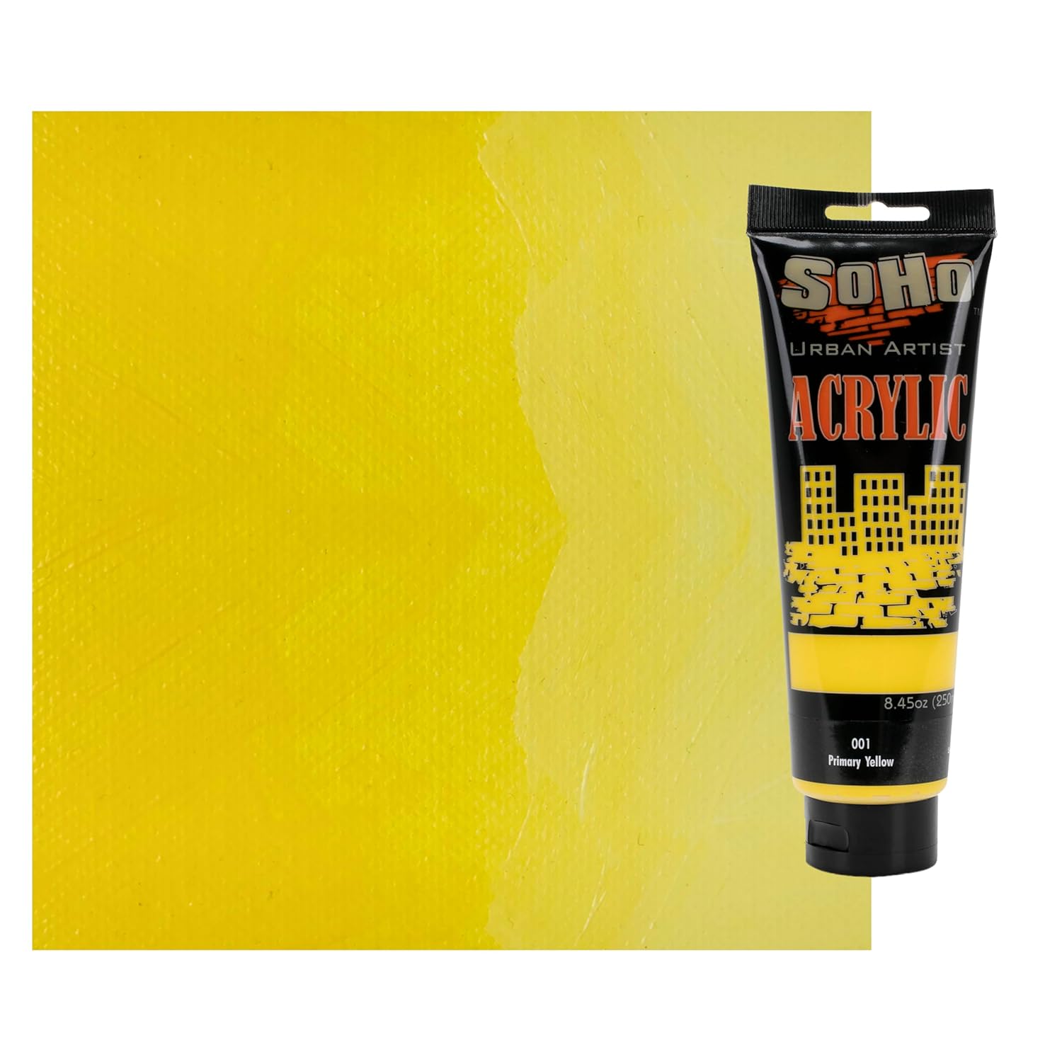 Heavy Body Acrylic Paint - 250 Ml Tube - Primary Yellow - Thick, Rich Color, Excellent Coverage, Professional Quality - Artists Acrylic Paint