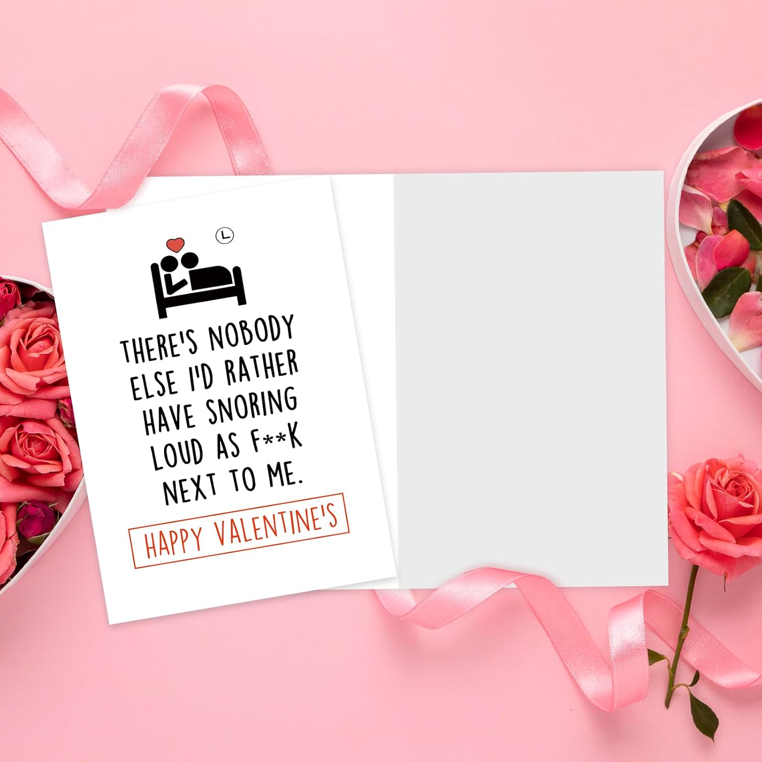 Humorous Valentine'S Day Card For Snoring Husband, Happy Vday Gifts Cards For Husband Wife Women Men, Snoring Loud Next To Me Bday Card