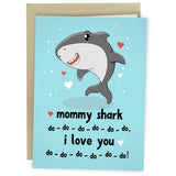 Mother'S Day Card For Mom From Kids Daughter Son | Funny Birthday New Baby Mommy Shark
