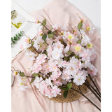 5Pcs Artificial Cherry Blossom Branches 30" Artificial Flowers For Decoration Spring Wedding Party Backdrop Table Centerpiece Home & Office Arrangement (Pink)