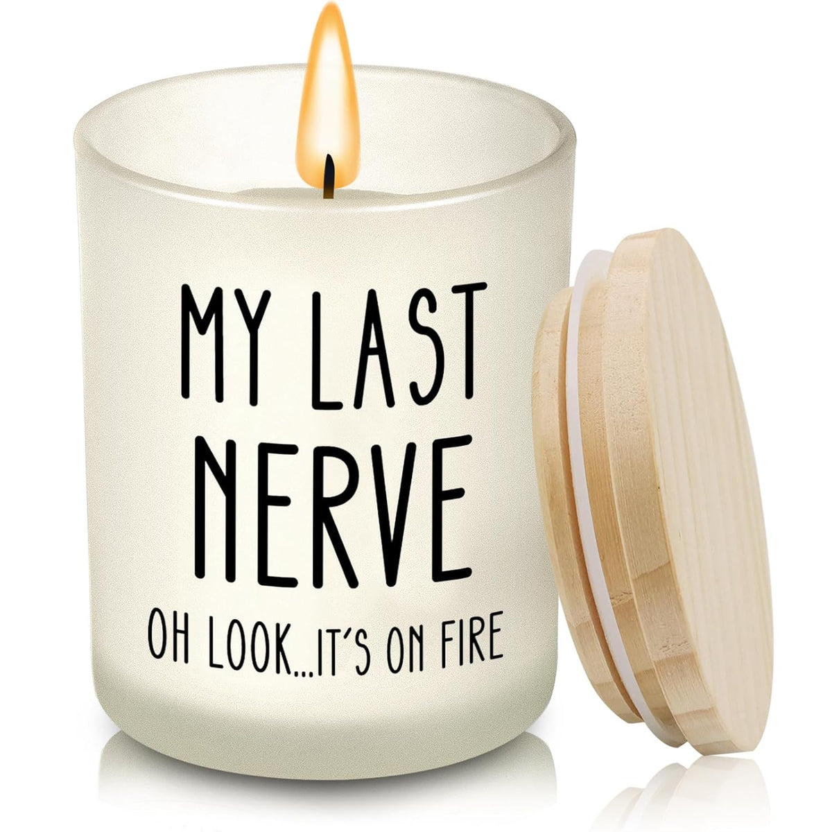 Funny Birthday Gifts For Women, Valentines Day Gifts For Her, Mom Wife Birthday Gift Ideas, Gag Gift For Women Who Have Everything, My Last Nerve Candle For Mom Sisters Best Friends Coworkers Teachers