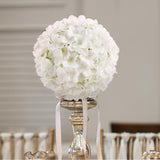 12Pcs Flower Balls For Centerpieces, White Hydrangea Wedding Flower Balls For Centerpieces, Faux Hydrangeas Floral Arrangements Bouquet For Table, Home, Wedding Decoration