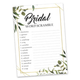 Scramble Bridal Shower Game Cards Greenery Party Wedding Supplies 50-Pack Wedding Word