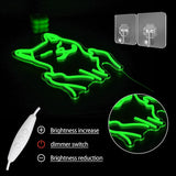 Green Cat Neon Sign USB Powered LED Wall Light for Game Room Man Cave Party Decor