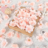 100Pcs Fake Flowers Bulk 2.3" Pink Delphinium Flowers Silk Flower Heads Mini Artificial Flowers For Crafts Diy Wedding Corsage Cake Garland Decor(Light Pink)