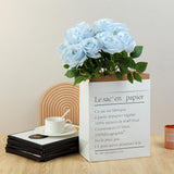 12Pcs Roses Artificial Flowers Fake Roses Baby Blue Silk Roses White Silk Flowers Rose With Long Stems For Wedding Home Party Centerpieces Decorations