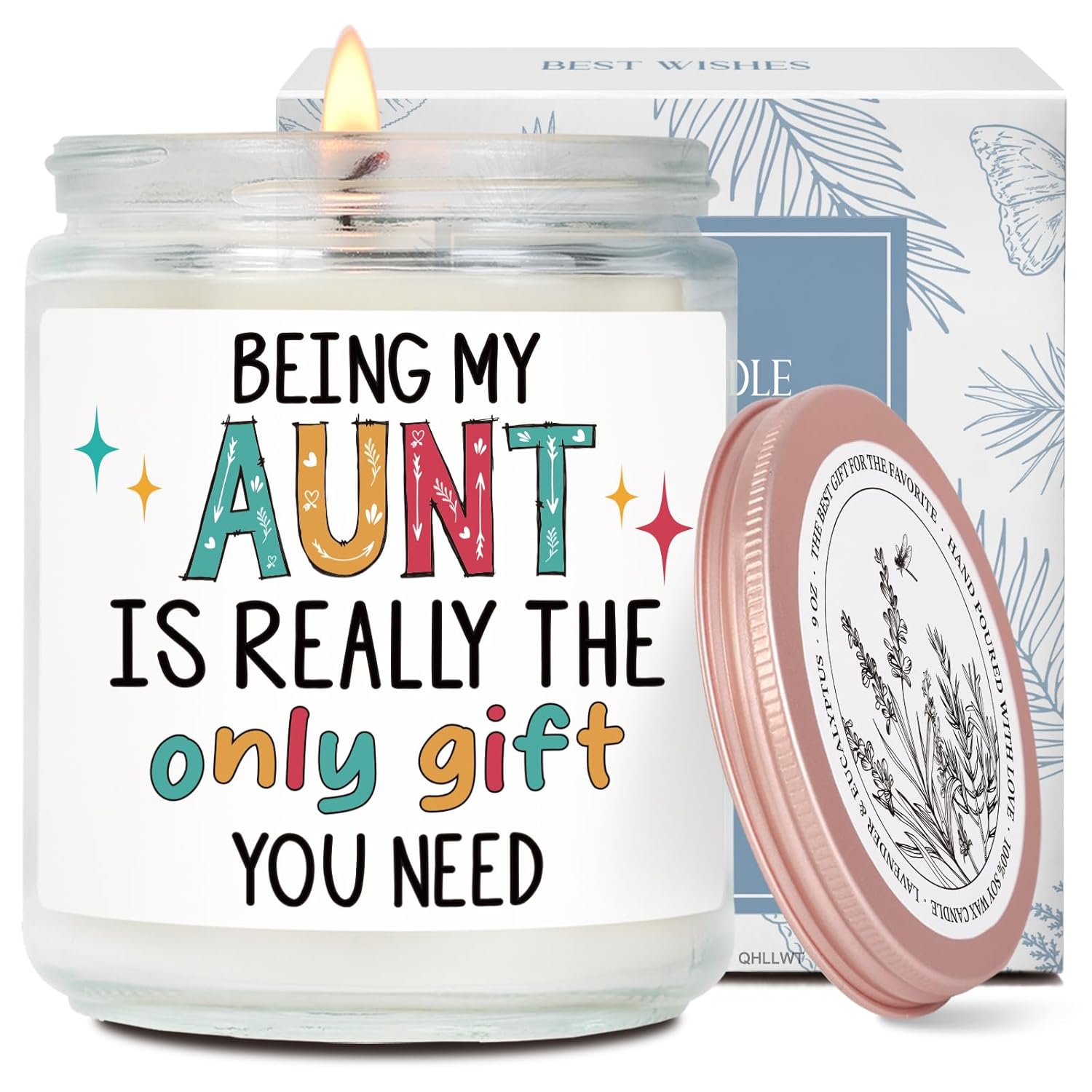 Funny Aunt Candle Gifts For Aunty From Niece Nephew, Being My Aunt Is Really The Only Gift You Need, Birthday Thanksgiving Christmas Candles Gift For Auntie, Best Aunty Candles Gifts-16