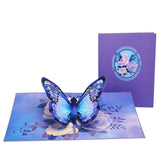 Butterfly Birthday Card - 3D Pop Up Card,Morpho Butterfly Card,Mothers Day Card, Anniversary,Thinking Of You,Get Well,Butterfly Gifts For Her,Women,Wife,Daughter,Girl,Mom,Girlfriend