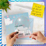Grandma Grandad Anniversary Card - Bears & Clouds - Happy Wedding Anniversary Card For Grandma Grandad From Grandson Granddaughter, 5.7 Inch Anniversaries Greeting Cards