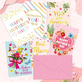 Mothers Day Cards Decorably Gold Foiled And Textured Happy Mothers Day Card Set With Floral Designs Gift Cards For Mom Wishes Printed Message Inside