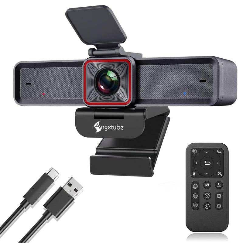 4K Webcam With Ai Tracking,Remote Control 4K Web Camera/10X Digital Zoom 1080P