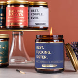 Best Sister Birthday Gifts From Sisters Or Brothers - Funny Birthday Candle For Women - Unique Present Idea For Her From Brother For Big Sis For Christmas, Mother'S Day - Lavender Vanilla Candle, 9Oz