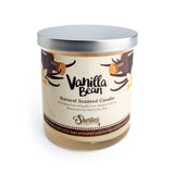 Vanilla Bean Scented Natural Soy Candle, Essential Fragrance Oils, 100% Soy, Phthalate & Paraben Free, Clean Burning, 9 Oz.
