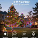 300 Led Multicolor Christmas Lights, 120Ft Twinkle Chrstmas Tree Lights With Remote, 8 Modes Multicolor Outdoor Waterprf