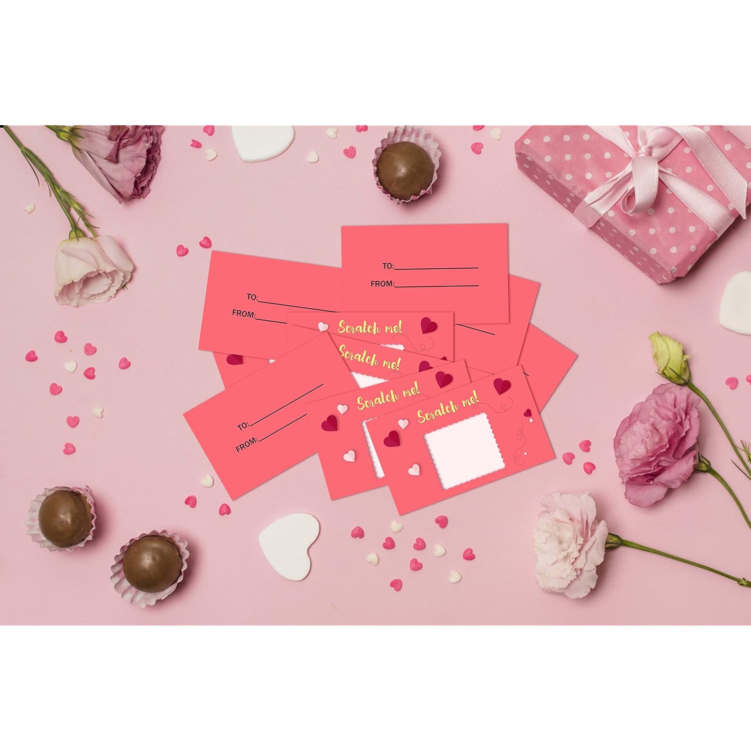 Scratch Valentines Day Card, Love Coupons, Love Note Scratch Off Cards, 20 Pieces Valentine'S Day Anniversary Greeting Card, Diy Valentines, Romantic Gifts For Husband, Wife, Lovers, Kids(A10)