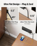 Surge Protector Power Strip 13 Outlets 4 USB Ports 2 USB C 10FT Flat Plug Extension Cord 2100J