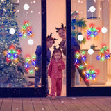 Christmas Window Lights, 3 Pack Lighted Christmas Decorations With Suction Cups, Battery Operated Plastic Tree & Jingle
