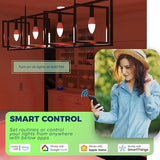 Smart E12 LED Bulbs 60W Equivalent RGBCW Candelabra Color Changing Light Bulbs