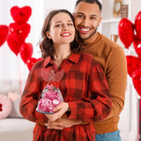 Gifts For Mom Women Birthday Preserved Rose In Glass Angel Figurine Forever Fresh Flower Delivery For Valentine’S Day & Mother’S Day, Real Eternal Roses For Her Grandma Wife Daughter Pink