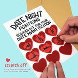 Funny Scratch Off Valentine'S Day Card For Him 5 X7 Inch | Funny Anniversary Card For Boyfriend Husband Fiance | Naughty Scratch Off Valentine Greeting Card Positions Gift For Men