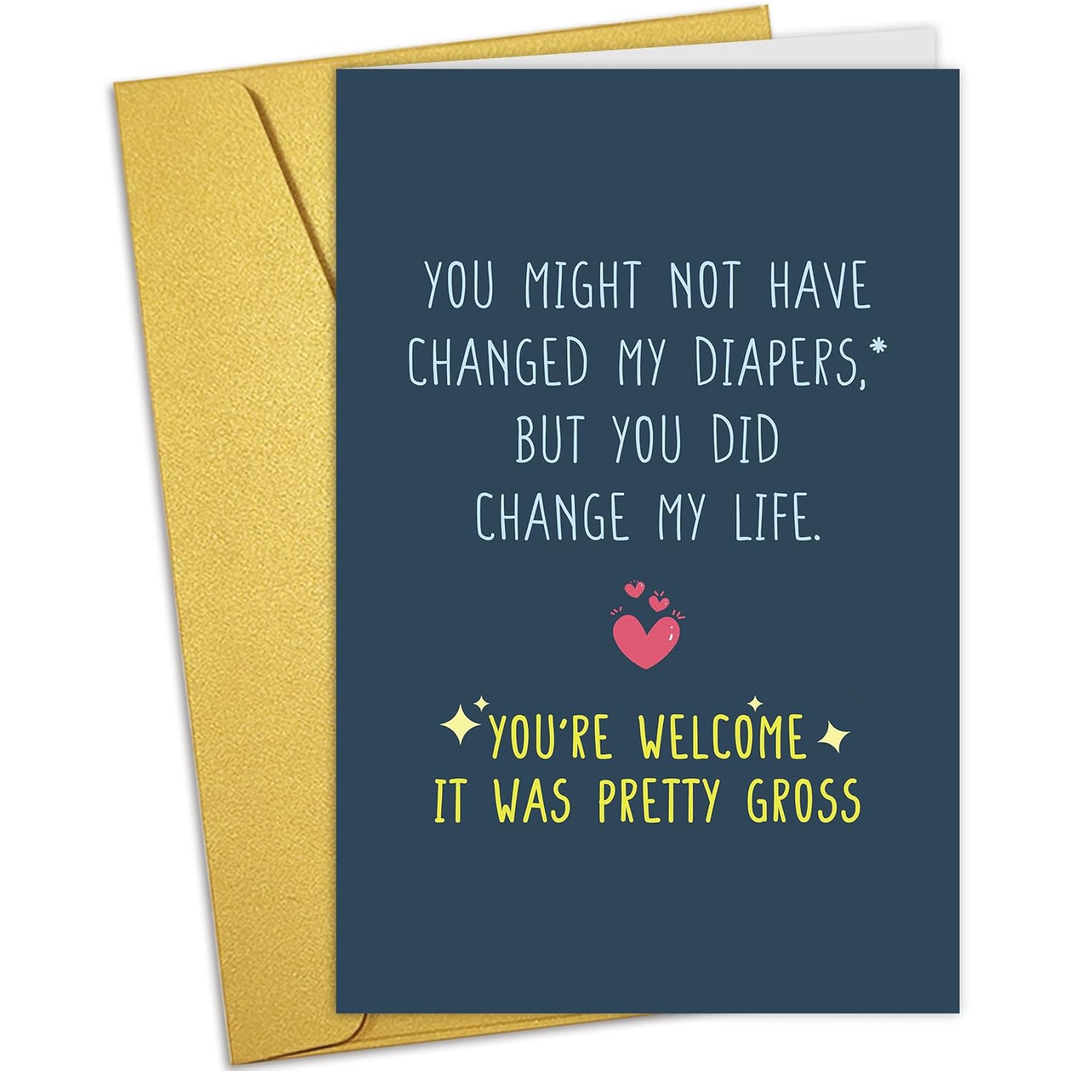 Funny Birthday Card From Stepchildren, Humor Fathers Day Card For Stepdad, Mothers Day Cards For Stepmom, You Did Change My Life
