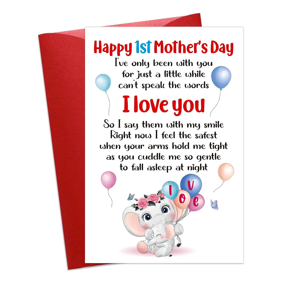 First Mothers Day Card - Happy 1St Mother'S Day Card Gifts For New Mom First Time Mother 1St Mothers Day Greeting Card For Wife Daughter New Mom Gifts From Daughter Son