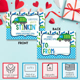 You'Re Awesome Garbage Truck Themed Valentine'S Day Cards For Kids To Give To Friends & Classmates, Thirty (30) 3.5" X 5" Fill In Cards (Without Envelopes) By Amandacreation
